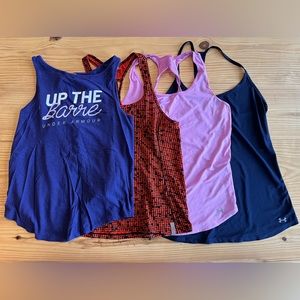 Lot of 4 Under Armour Tanks, Women’s Size Small